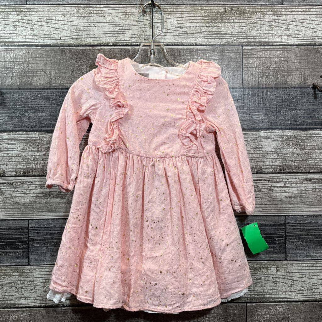 PIPPA & JULIA LS LINED COTTON SPARKLE DRESS 2