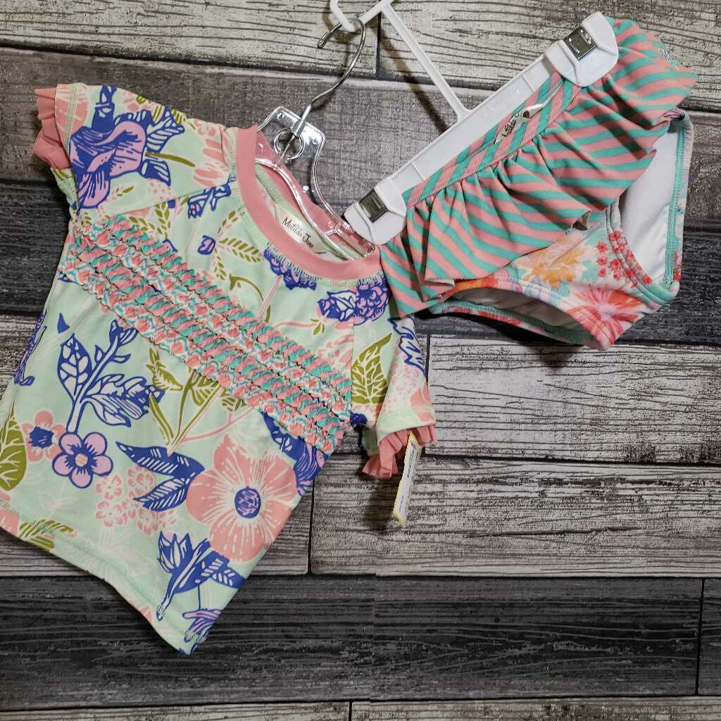 MATILDA JANE 2PC SS SWIM TOP + BOTTOM 12-18 MO