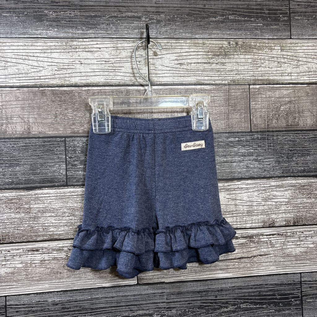SEW SASSY COTTON RUFFLE SHORTS 12 MO