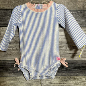 RUFFLE BUTTS 1PC LS SWIMSUIT 6-12 MO