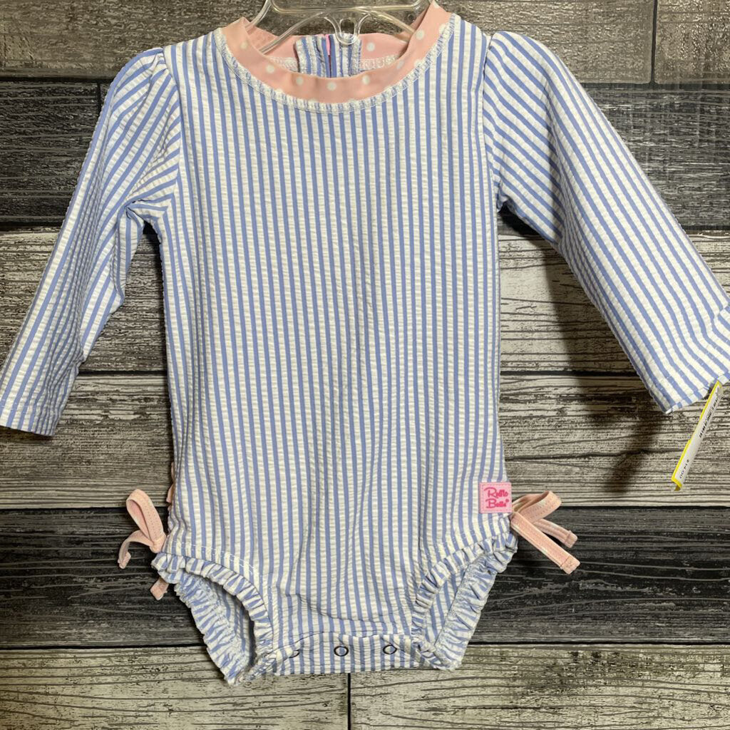 RUFFLE BUTTS 1PC LS SWIMSUIT 6-12 MO