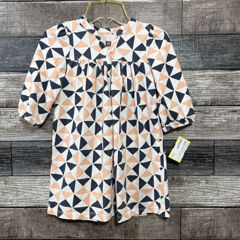 TEA 3/4 SLEEVE COTTON DRESS 3