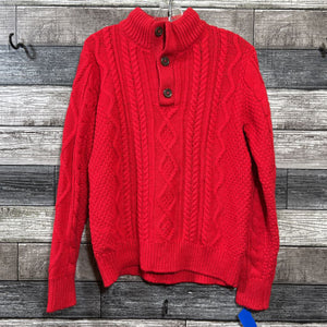 GAP RED CABLE KNIT 3 BUTTON SWEATER 8