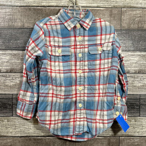 CREWCUTS LS PLAID BUTTON DOWN SHIRT 4/5