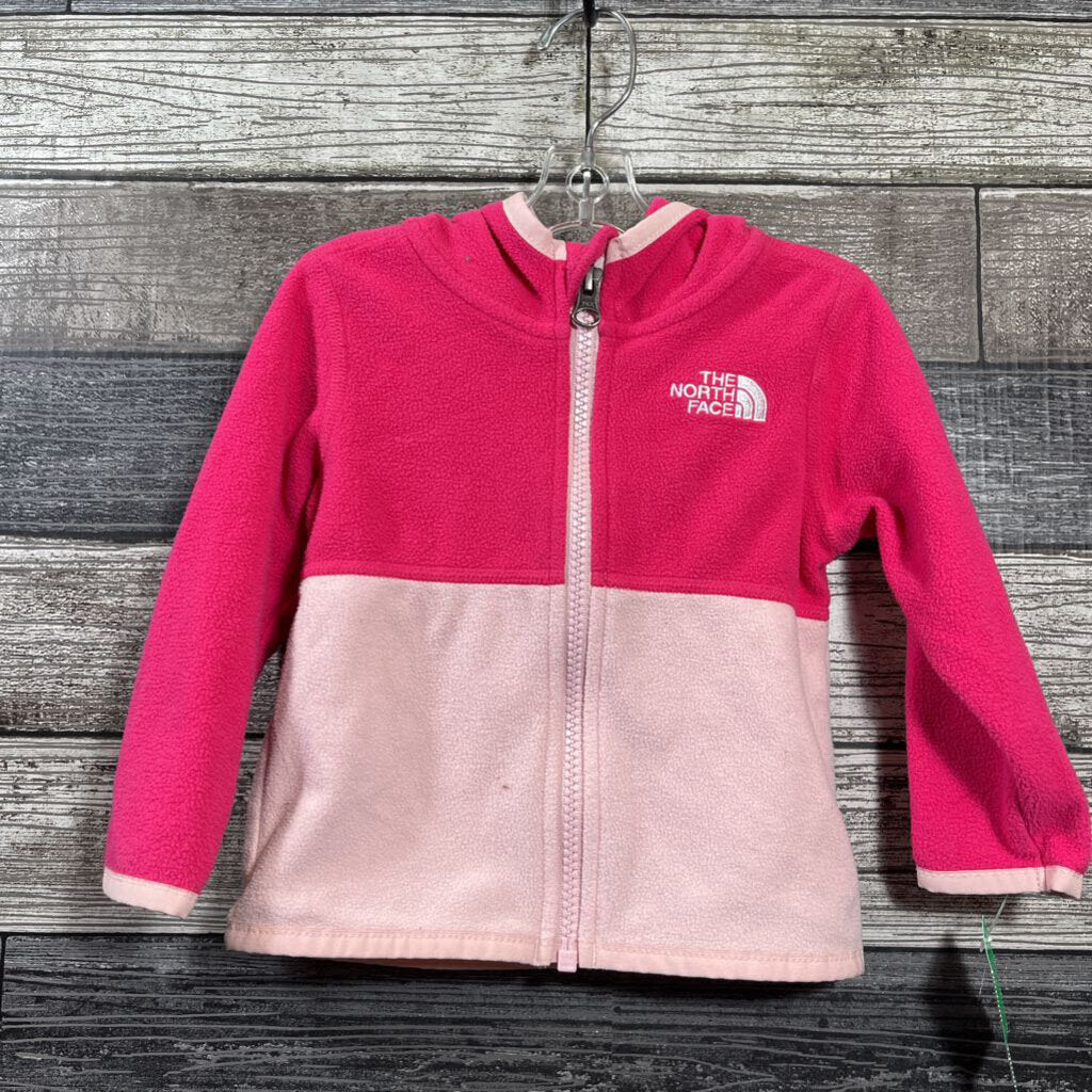 NORTH FACE HOODED FLEECE JACKET 6-12 MO