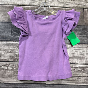 GAP RUFFLE SLEEVE SS RIBBED SHIRT 12-18 MO