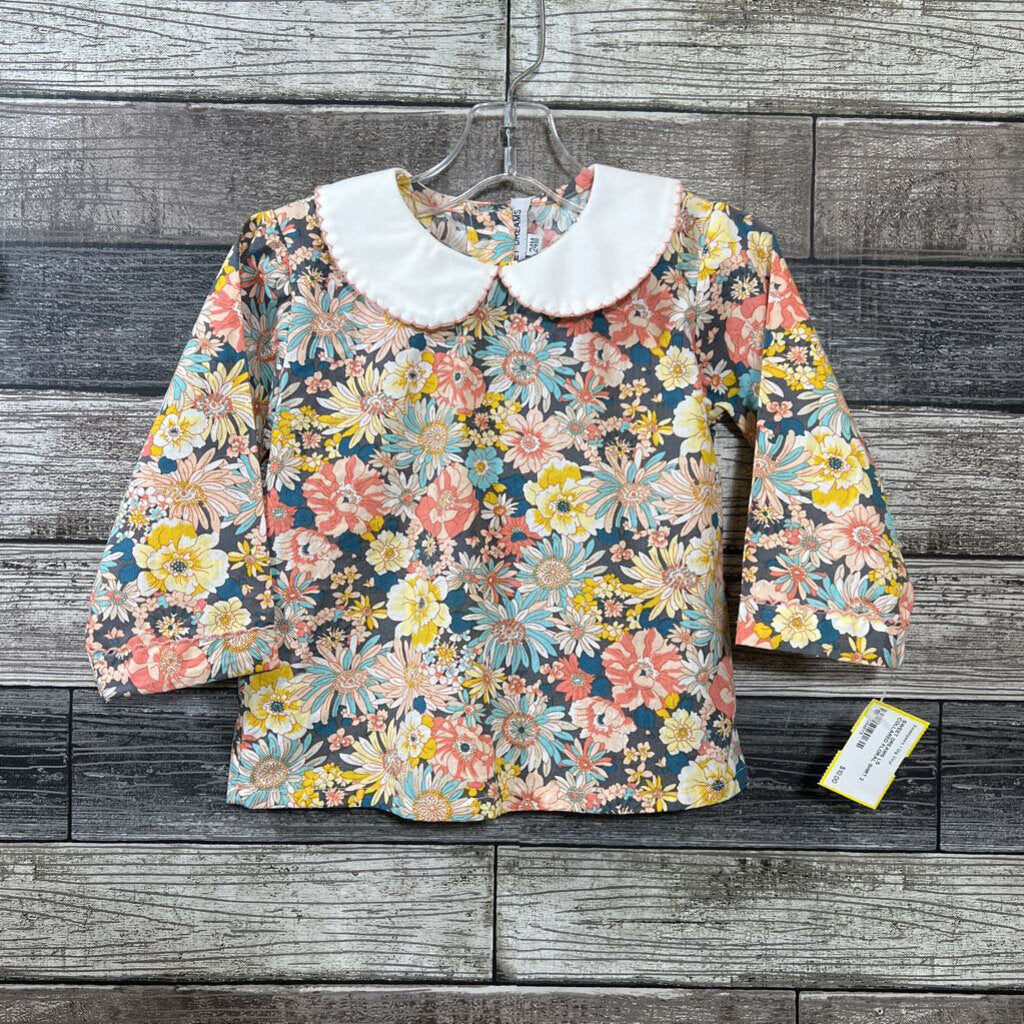SWEET DREAMS LS COLLARED FLORAL SHIRT 2