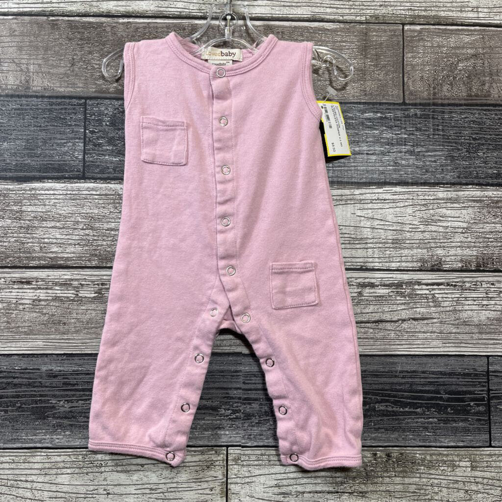L'OVED COTTON SLEEVELESS ROMPER 0-3 MO