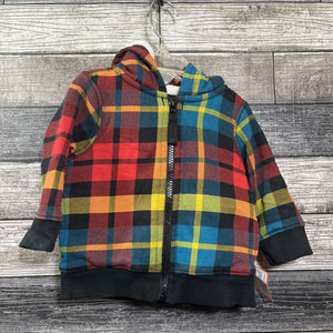 HANNA SHERPA LINED PLAID HOODED JACKET 70 / 6-12 MO