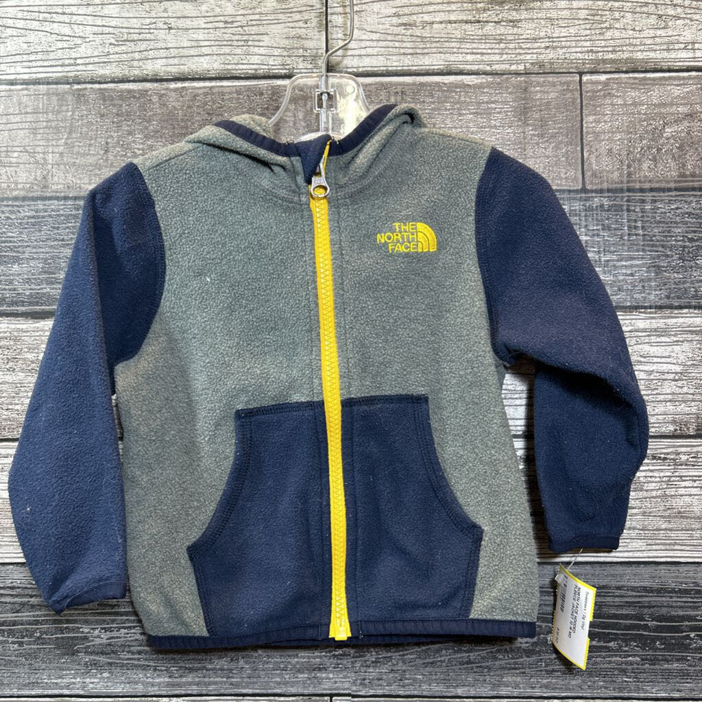 NORTH FACE HOODED FLEECE JACKET 12-18 MO