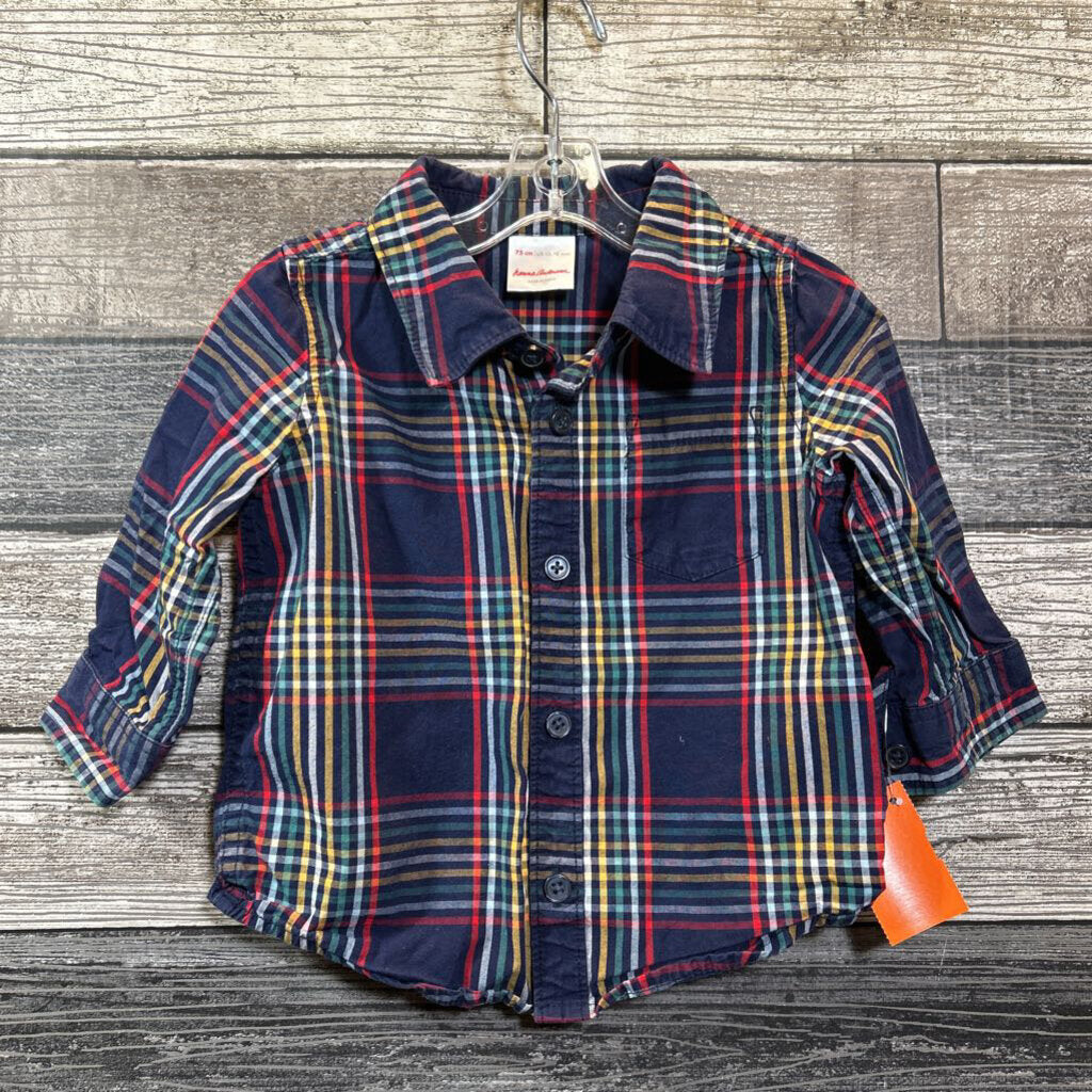 HANNA LS BUTTON DOWN PLAID SHIRT 75 / 12-18 MO