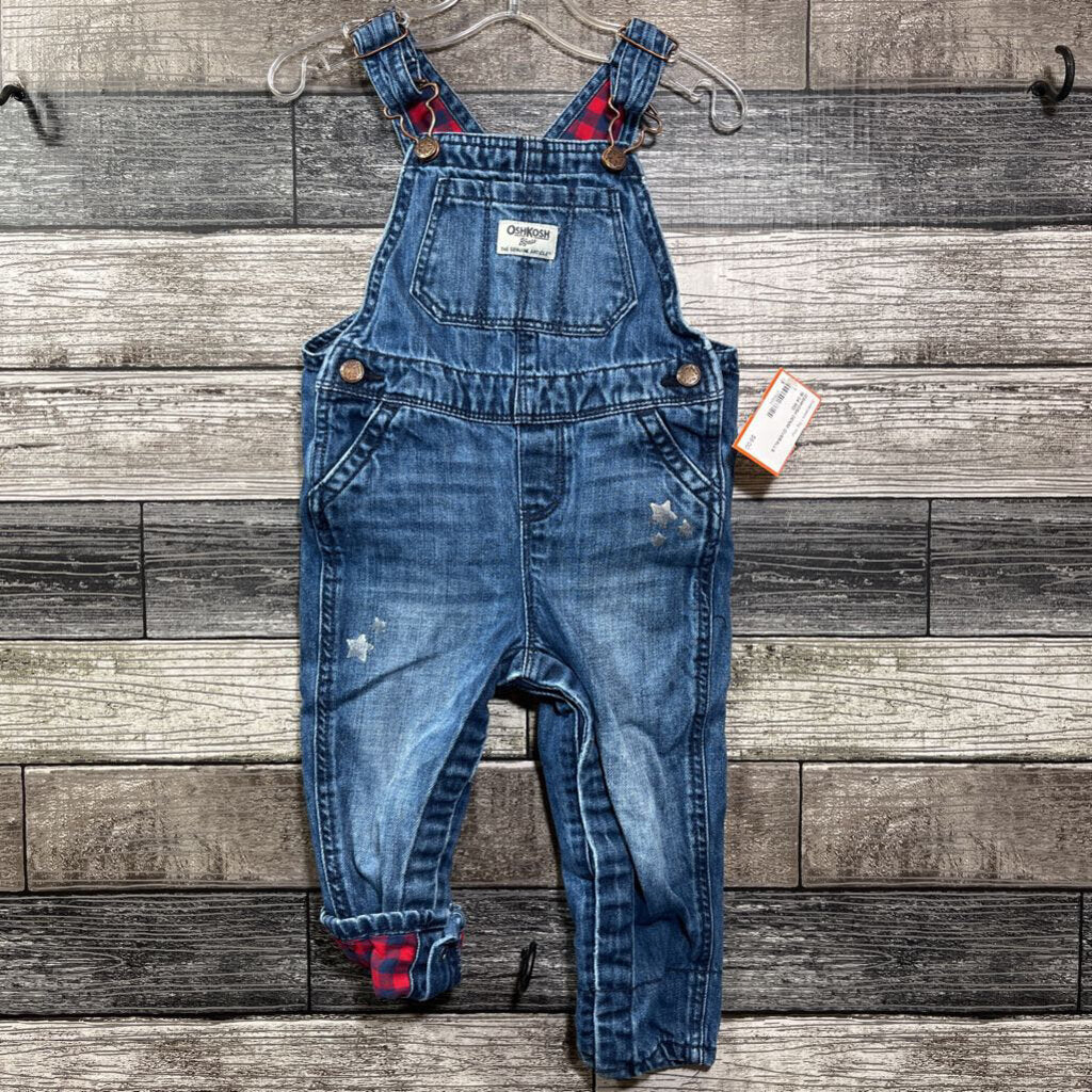 OSHKOSH DENIM OVERALLS 18-24 MO