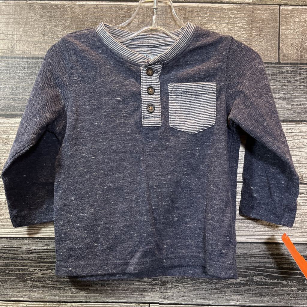 CAT & JACK LS HENLEY SHIRT 18 MO