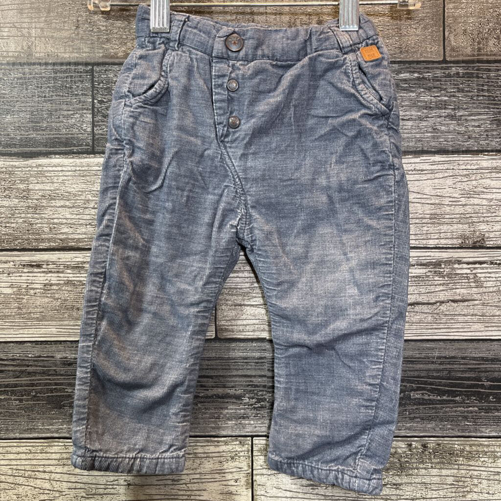 ZARA JERSEY LINED CORDUROY PANTS 12 MO