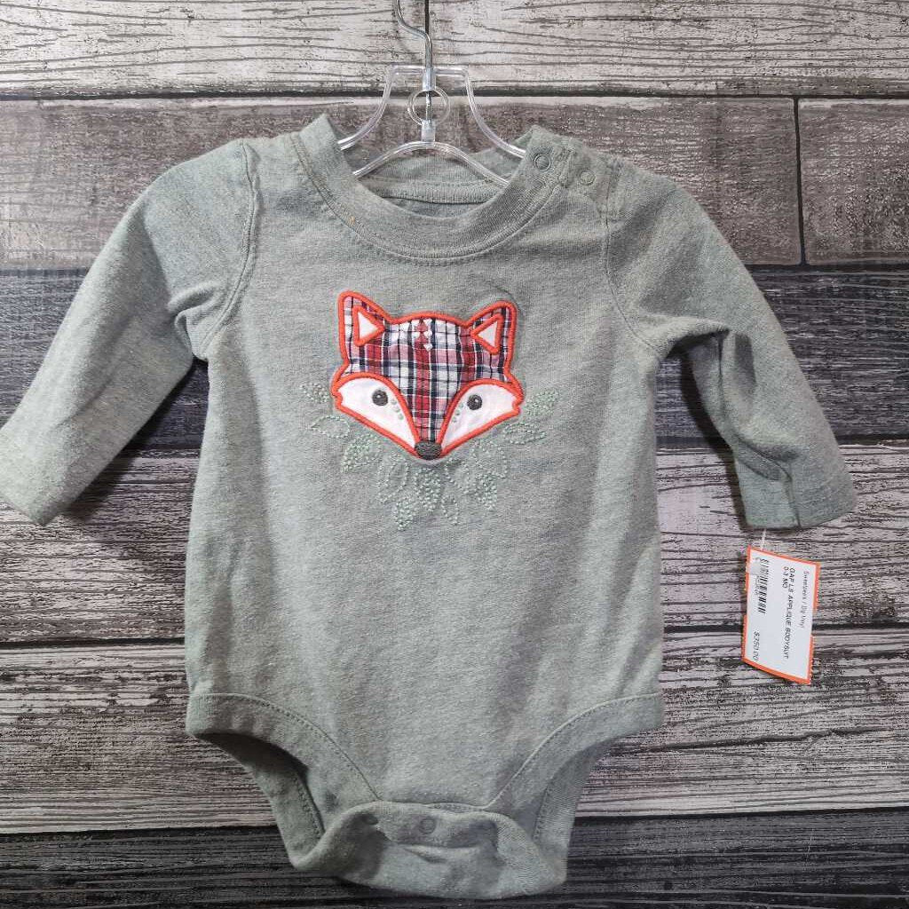 GAP LS APPLIQUE BODYSUIT 0-3 MO