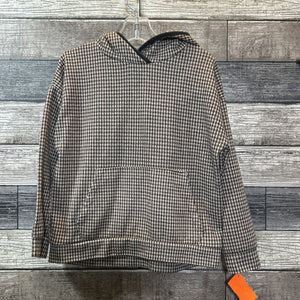 ZARA HOUNDSTOOTH HOODED LS SHIRT 7