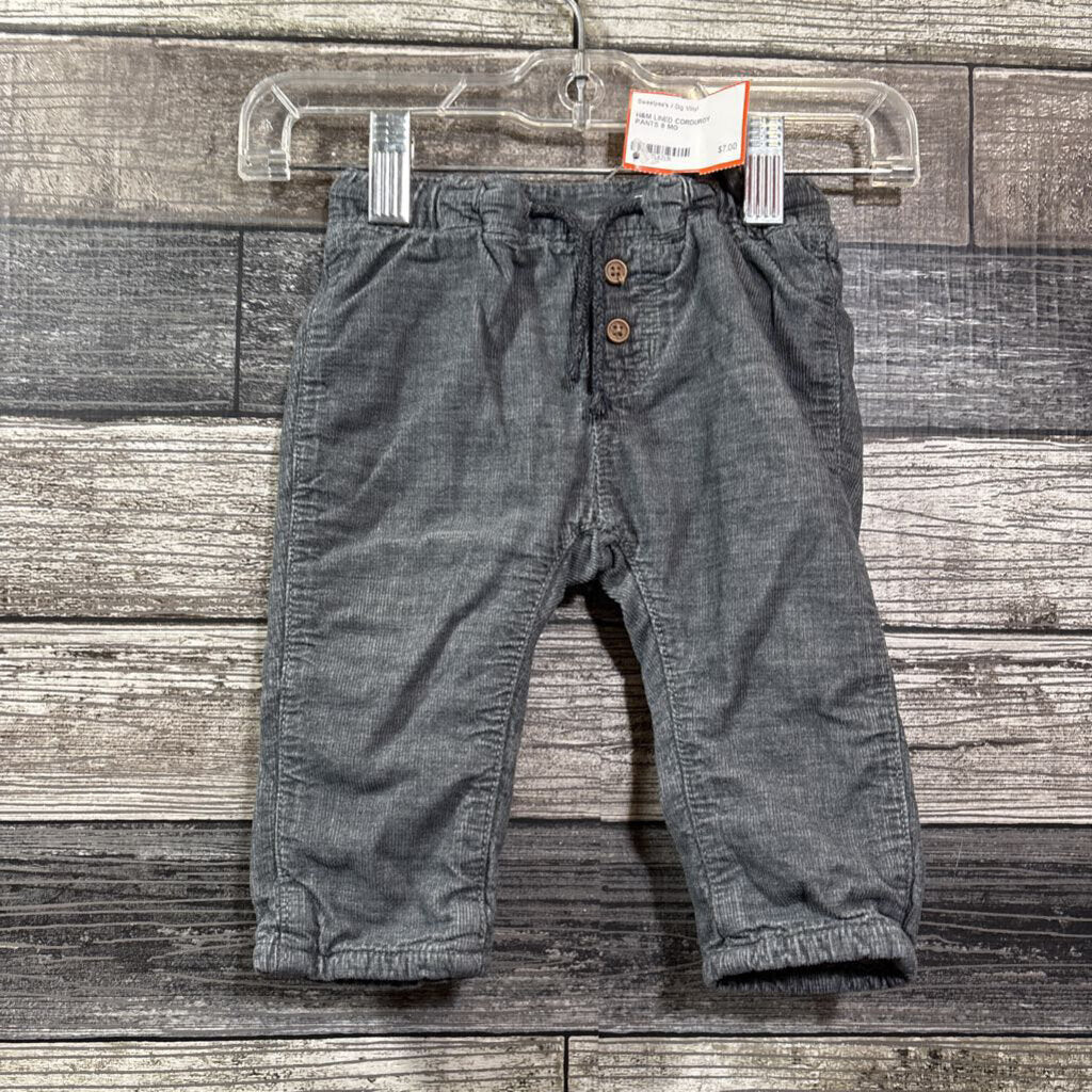 H&M LINED CORDUROY PANTS 6 MO