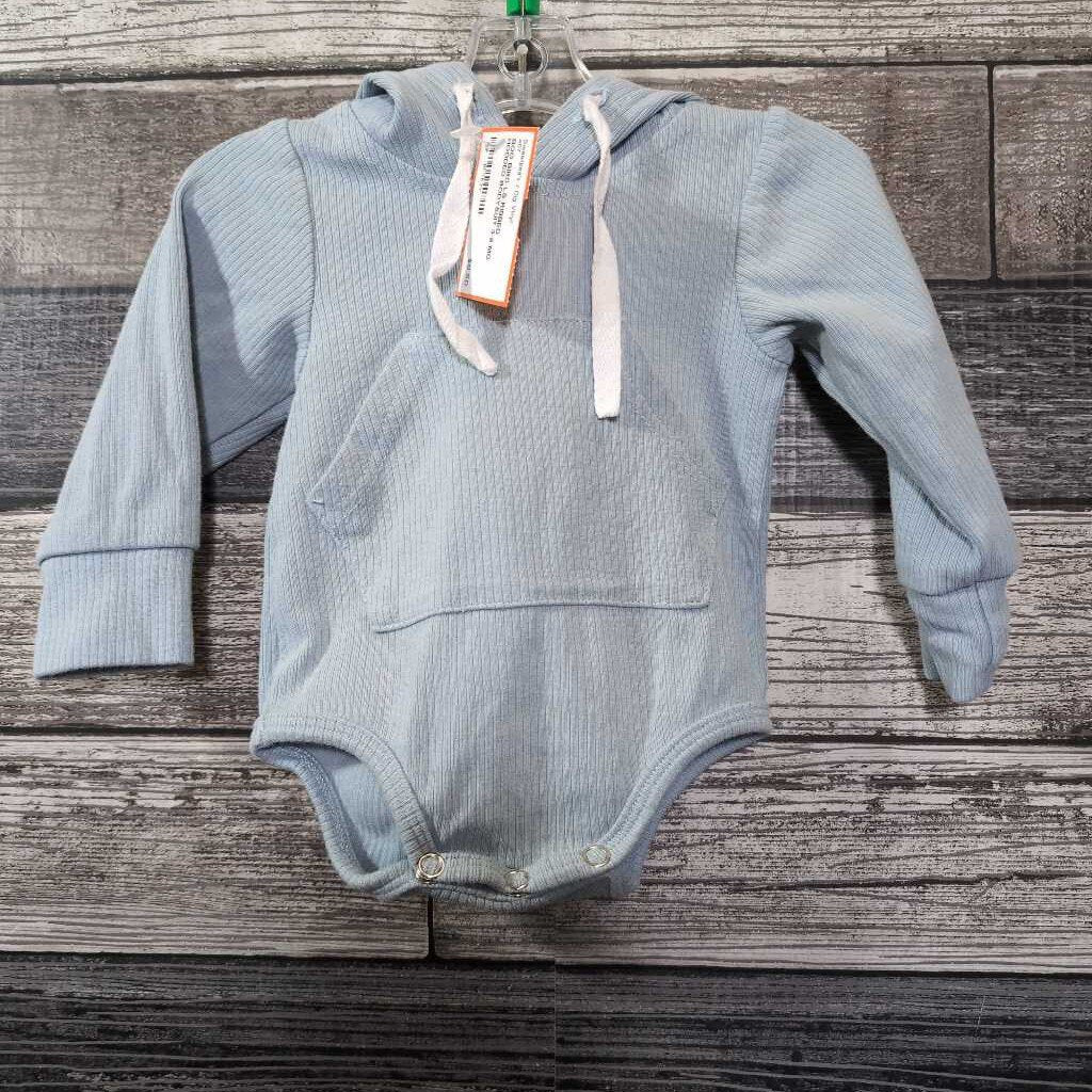 BOO BIRD LS RIBBED HOODED BODYSUIT 3-6 MO