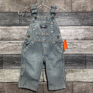 OSHKOSH STRIPED OVERALLS 3-6 MO