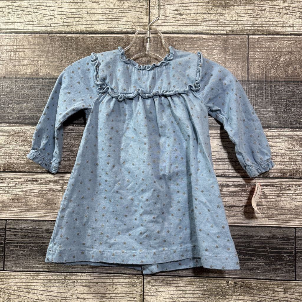 MINI BODEN LS STAR DRESS 3-6 MO
