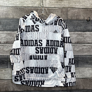 ADIDAS BLACK & WHITE LOGO HOODED SWEATSHIRT 6