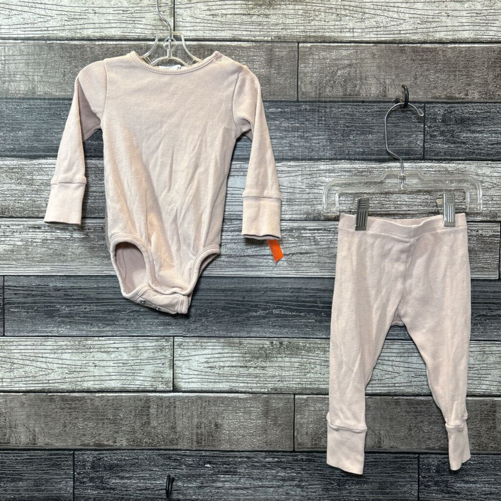 ZARA 2PC LS BODYSUIT + PANTS 6-9 MO