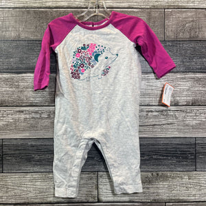 TEA LS COTTON ROMPER 0-3 MO