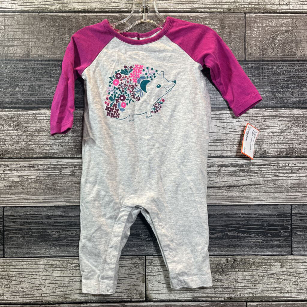 TEA LS COTTON ROMPER 0-3 MO