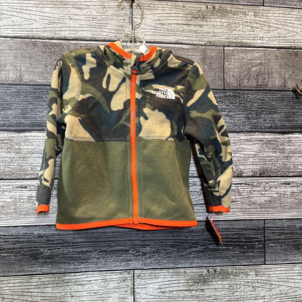 NORTH FACE HOODED FLEECE CAMO JACKET 6-12 MO