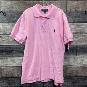 RALPH LAUREN SS PINK POLO SHIRT 10/12