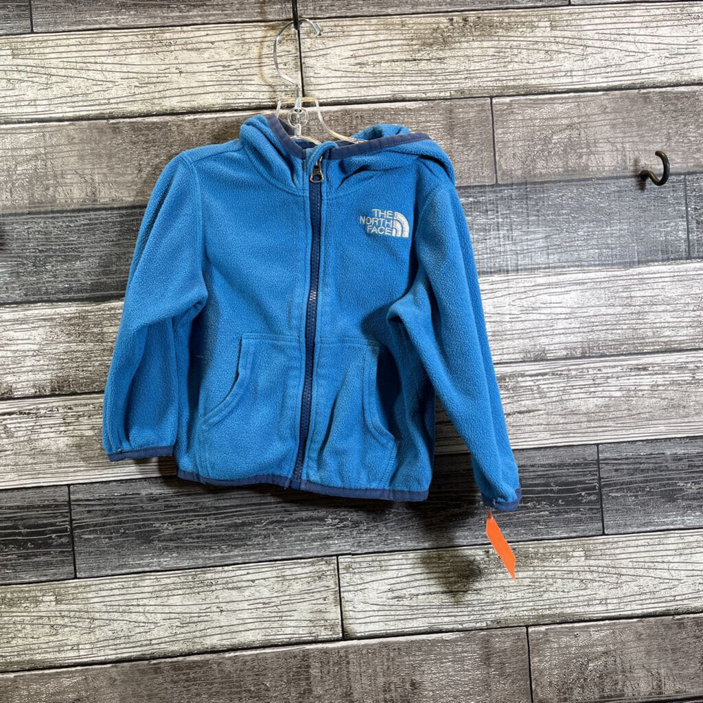 NORTH FACE HOODED FLEECE JACKET 12-18 MO - AS IS