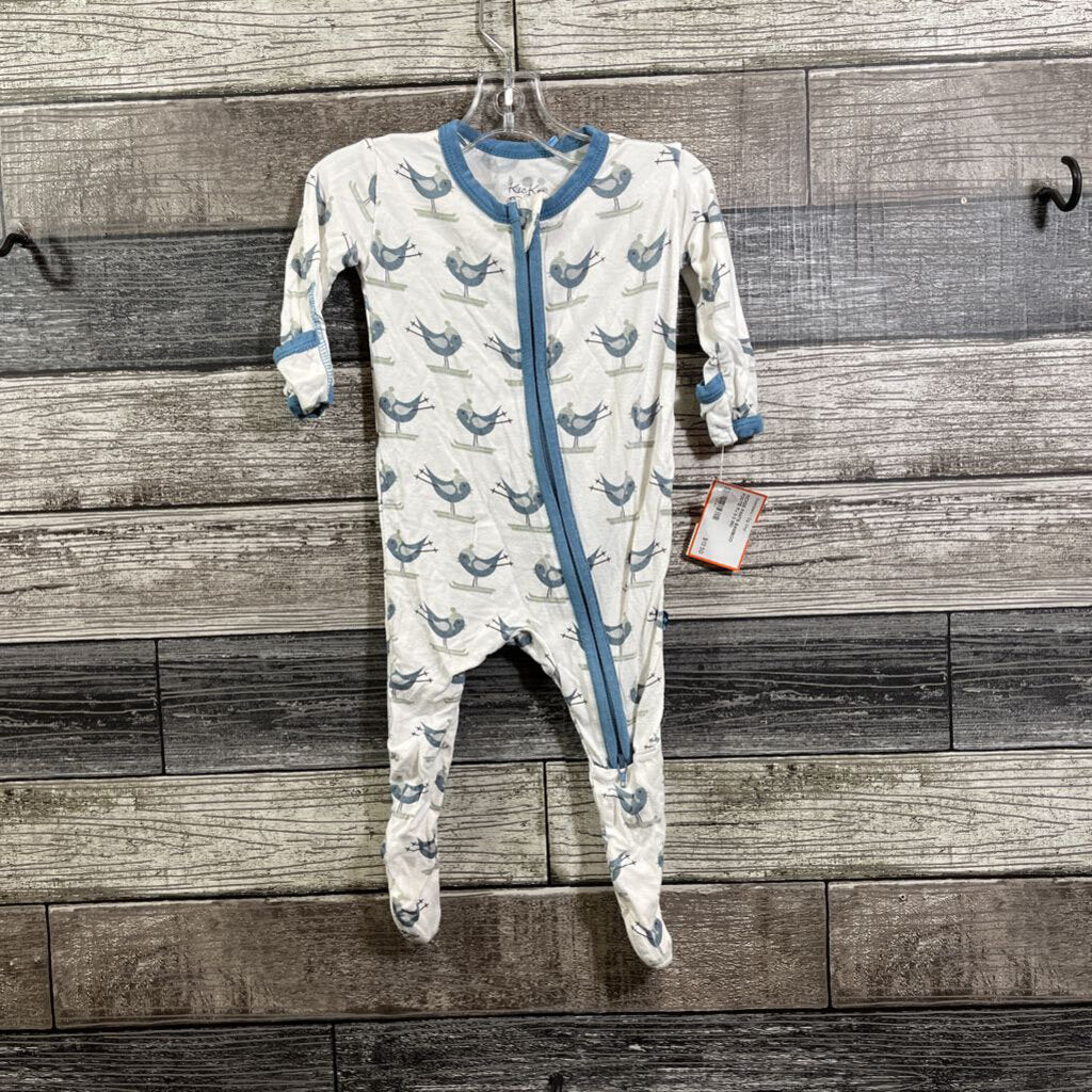 KICKEE PANTS BAMBOO FOOTIE PJ 0-3 MO