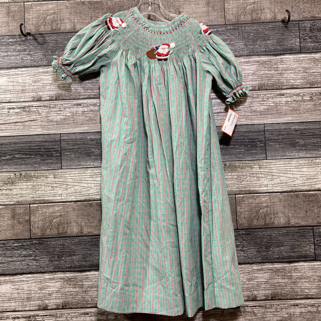 HANDMADE HOLIDAY SMOCKED DRESS 5/6