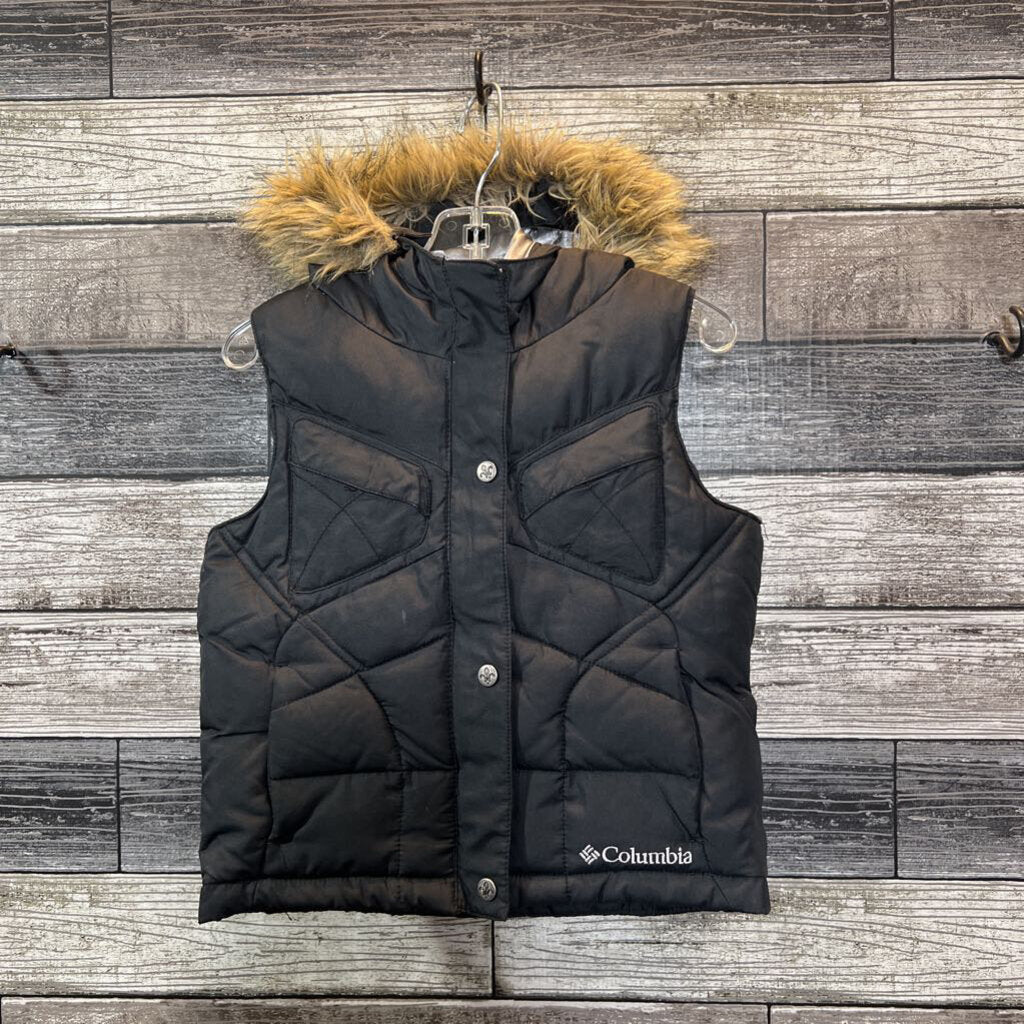 COLUMBIA HOODED PUFFER VEST WITH REMOVEABLE FUR 3