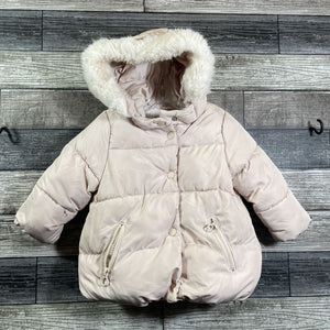 ZARA FLEECE LINED HOODED PUFFER COAT 12-18 MO