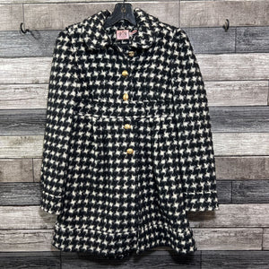 JUICY COUTURE BLACK & WHITE WOOL COAT 14