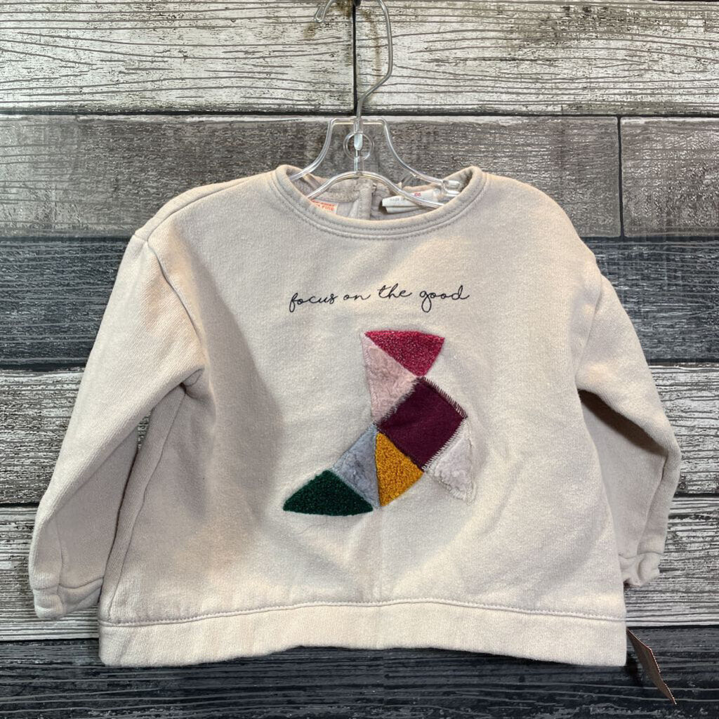 ZARA APPLIQUE SWEATSHIRT 12-18 MO