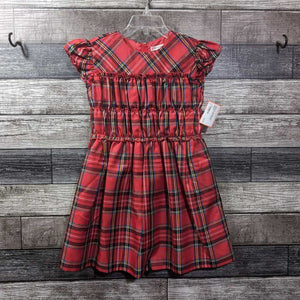 CREWCUTS SS SMOCKED TARTEN PLAID HOLIDAY DRESS 5