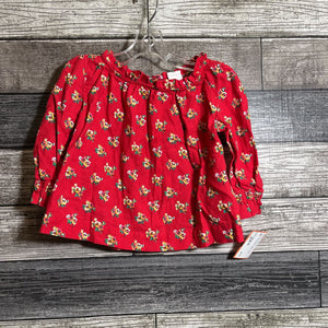 GAP LS FLORAL SHIRT 12-18 MO