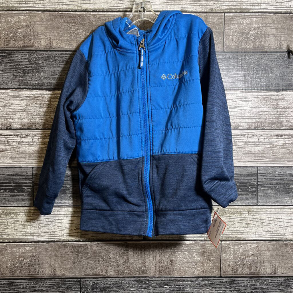 COLUMBIA HOODED MIXED MEDIA JACKET 4/5