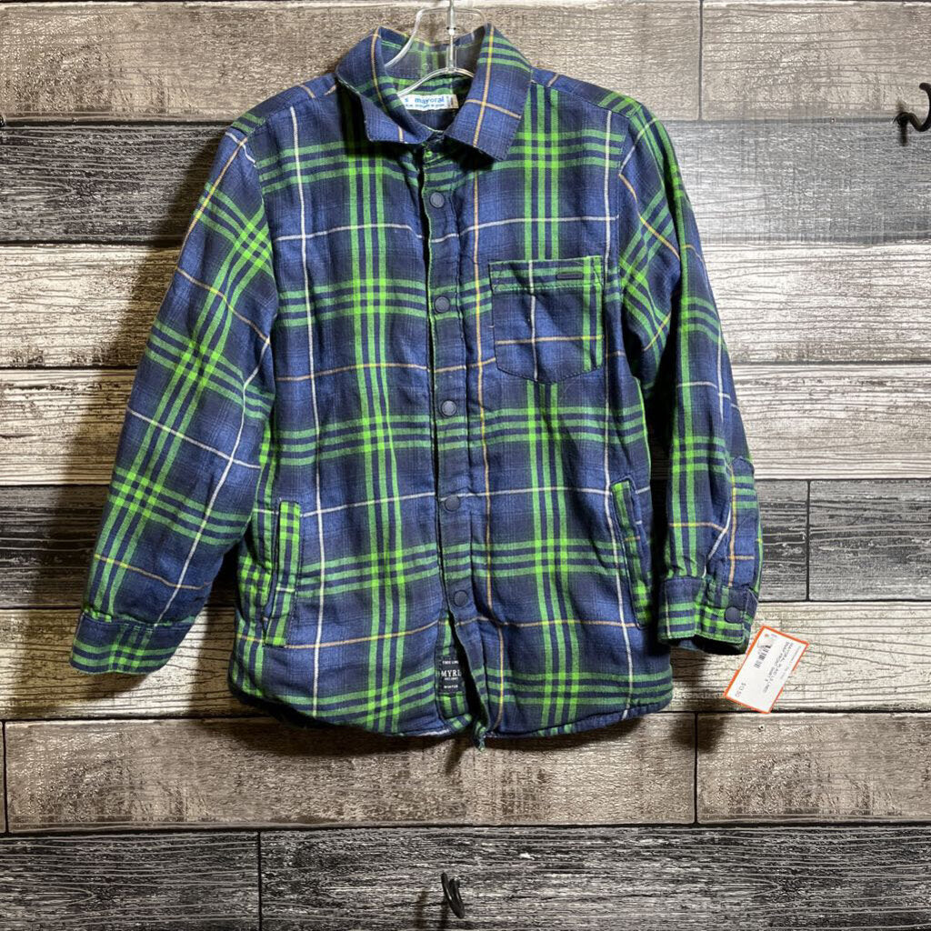 MAYORAL PLAID LS LINED SNAP FRONT SHIRT 5