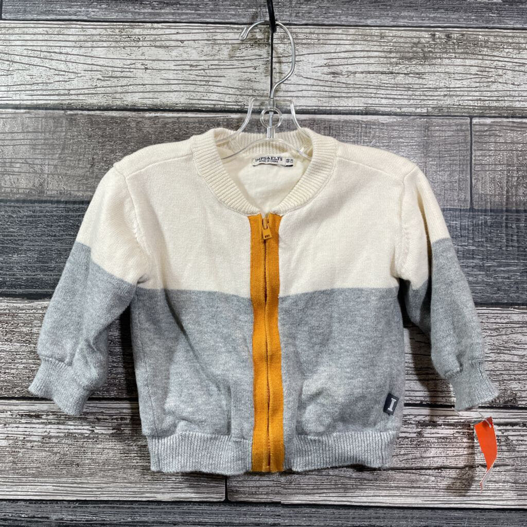 IMPS & ELFS FULL ZIP SWEATER 3-6 MO