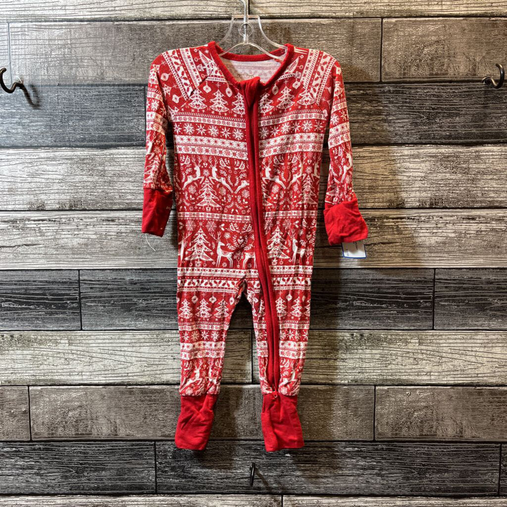 LITTLE SLEEPIES HOLIDAY BAMBOO PJ 0-3 MO