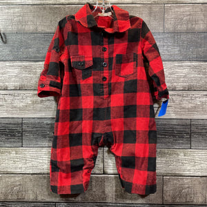 BEYOND THE WOOD BUFFALO PLAID FLANNEL ROMPER 3-6 MO