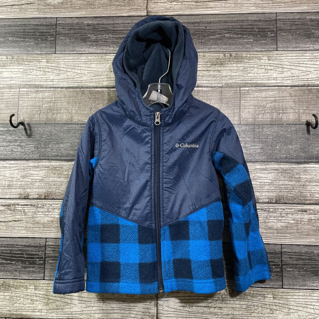 COLUMBIA HOODED MIXED MEDIA JACKET 4/5