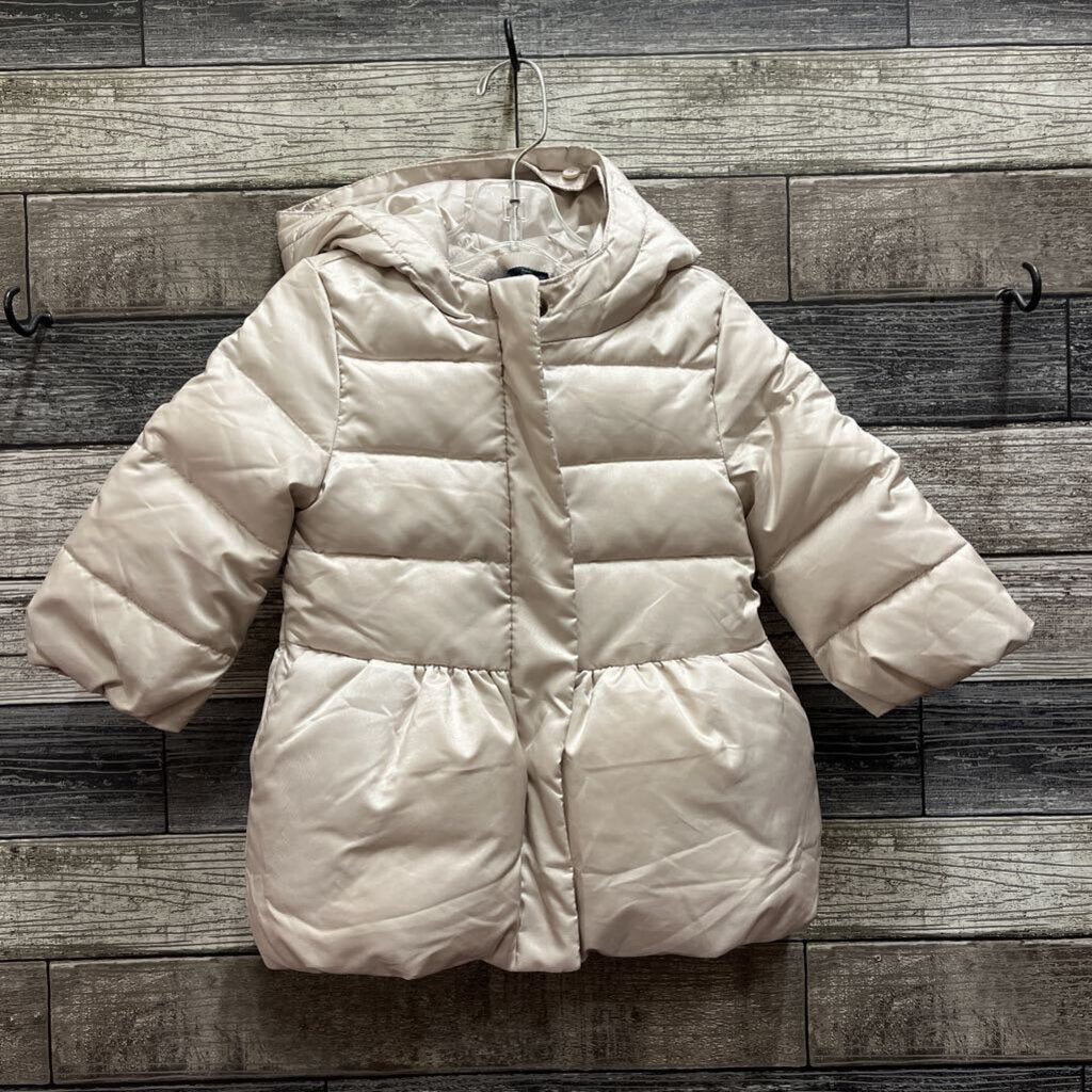 GAP FLEECE LINED HOODED PUFFER COAT 18-24 MO