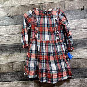 CREWCUTS LS PLAID DRESS 6