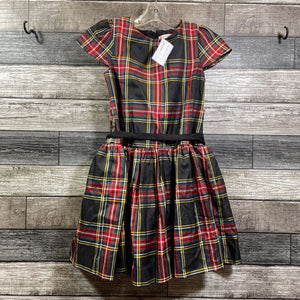 CREWCUTS SS LINED PLAID DRESS 6