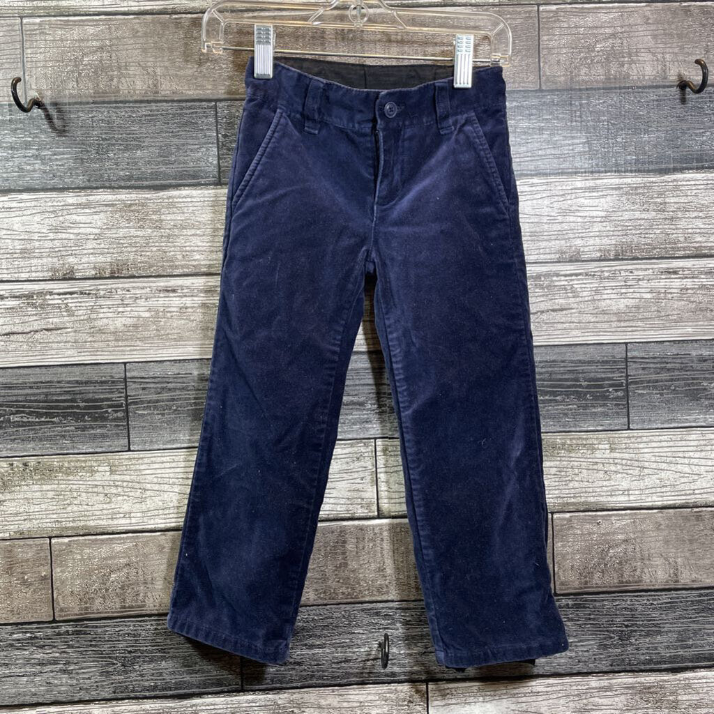 JANIE & JACK NAVY VELOUR LINED PANTS 4