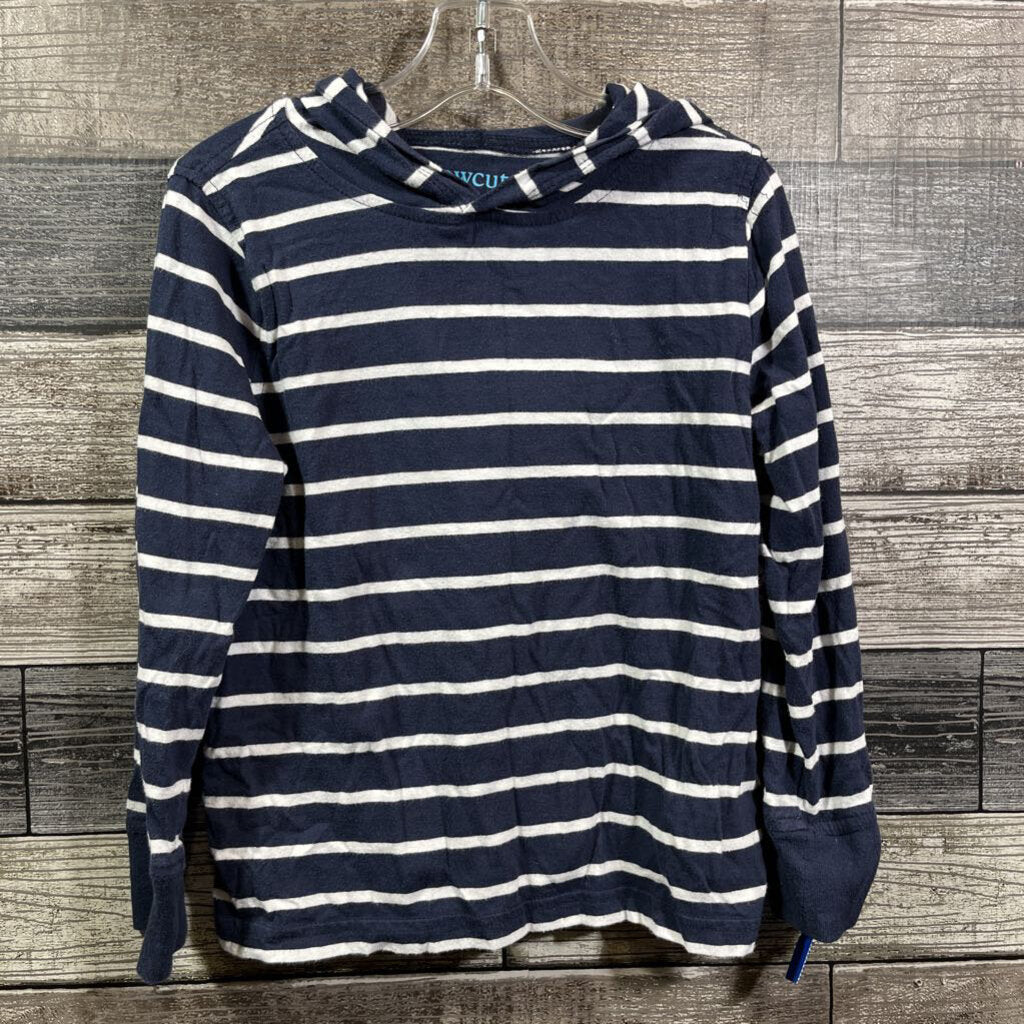 CREWCUTS LS STIPED HOODED SHIRT 4/5